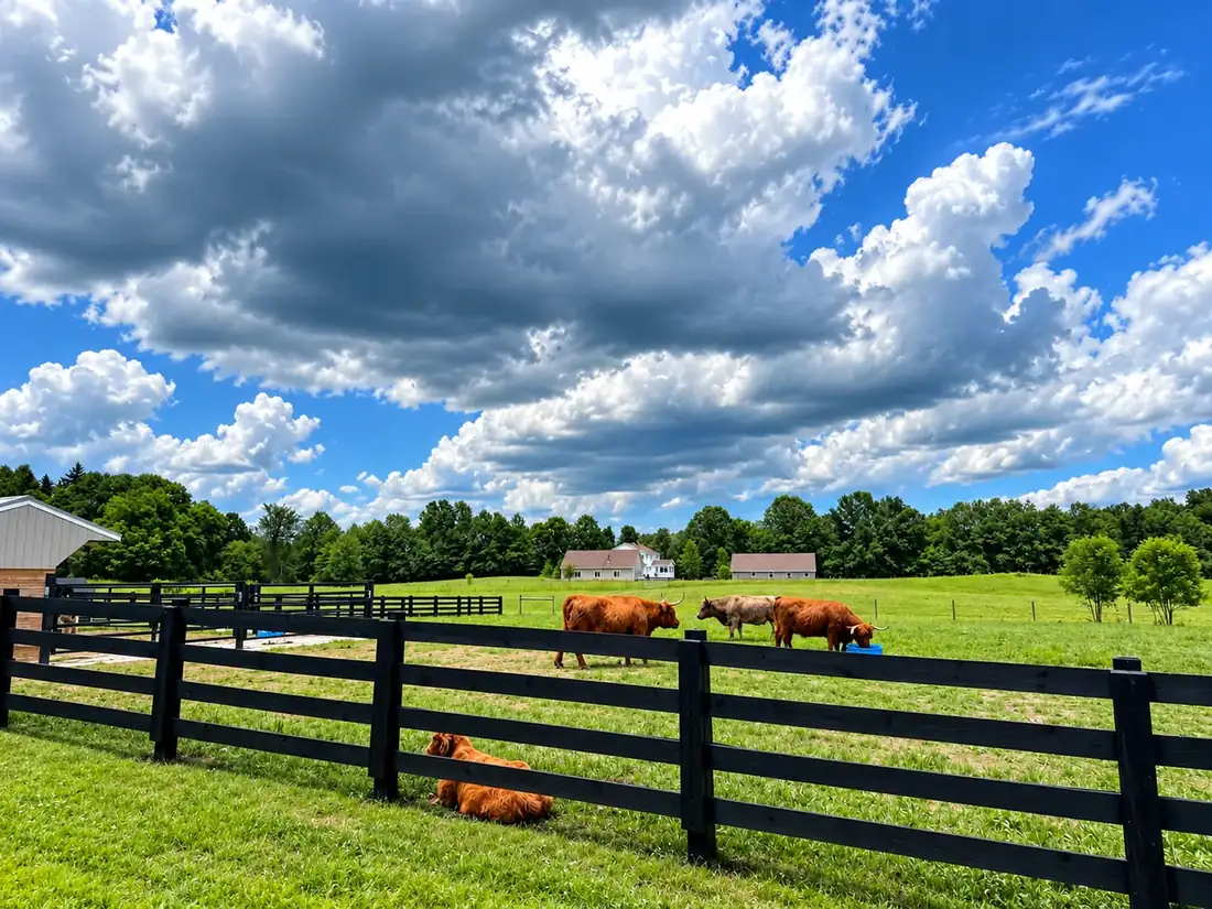 Round rail fence